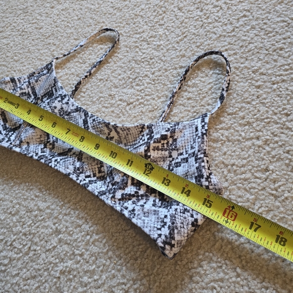 🌈Garage Snakeskin Print Adjustable Back Adjustable Straps Bralette Swim - Picture 3 of 5